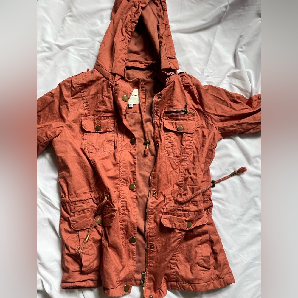 Orange Jacket with Gold Detail Buttons